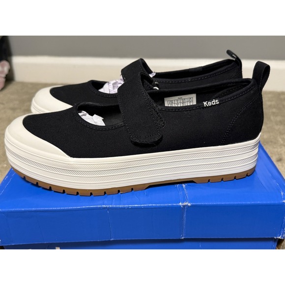Keds KW Maryjane's Black White Canvas Size 8.5 - Picture 4 of 6